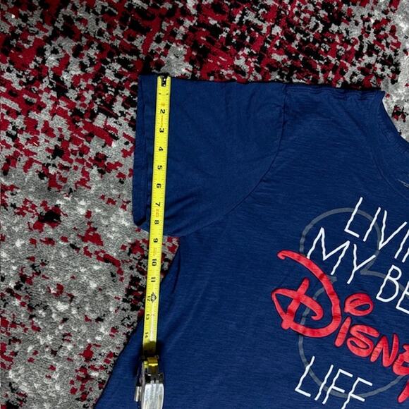 Sz 2XL Disney Official Merch Navy Blue Living My Best Disney Life Men's Shirt - Picture 10 of 12